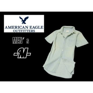 メンズM◇AMERICAN EAGLE◇ボタンダウンデニムシャツ