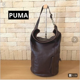 PUMA - プーマ【PUMA】本革バケットバッグ セミショルダー