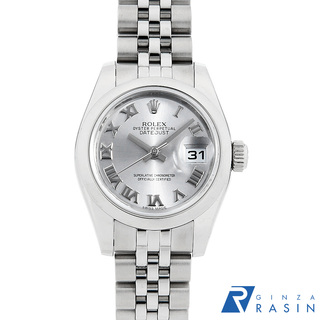 ロレックス(ROLEX)のロレックス デイトジャスト 179160 グレー ローマ 5列 ジュビリーブレス ランダム番 レディース 中古 腕時計(腕時計)