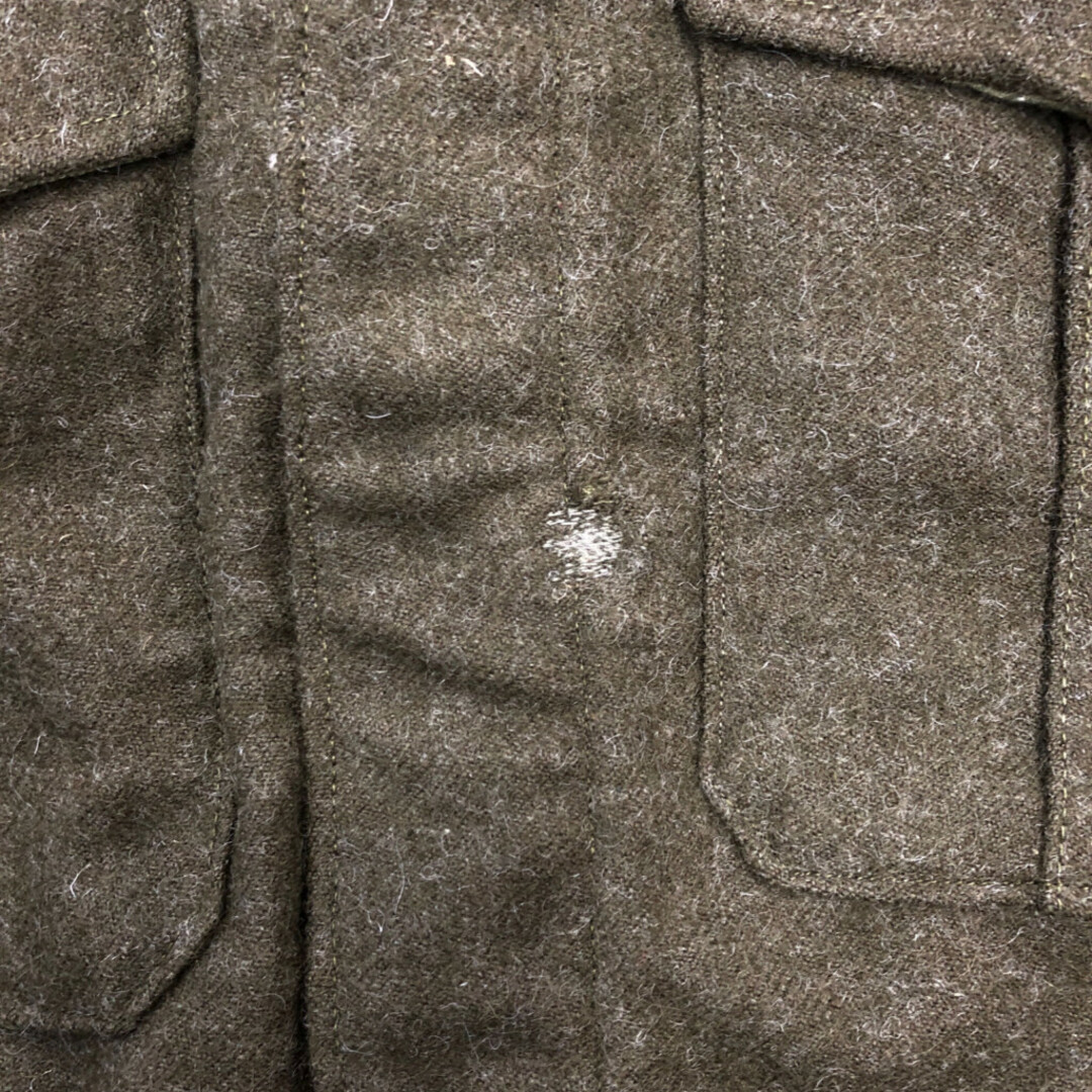 60年代 ギリシャ軍 ウール アイクジャケット ヴィンテージ ミリタリー ユーロ オリーブ (メンズ7) 中古 古着 Q5343 メンズのジャケット/アウター(ミリタリージャケット)の商品写真