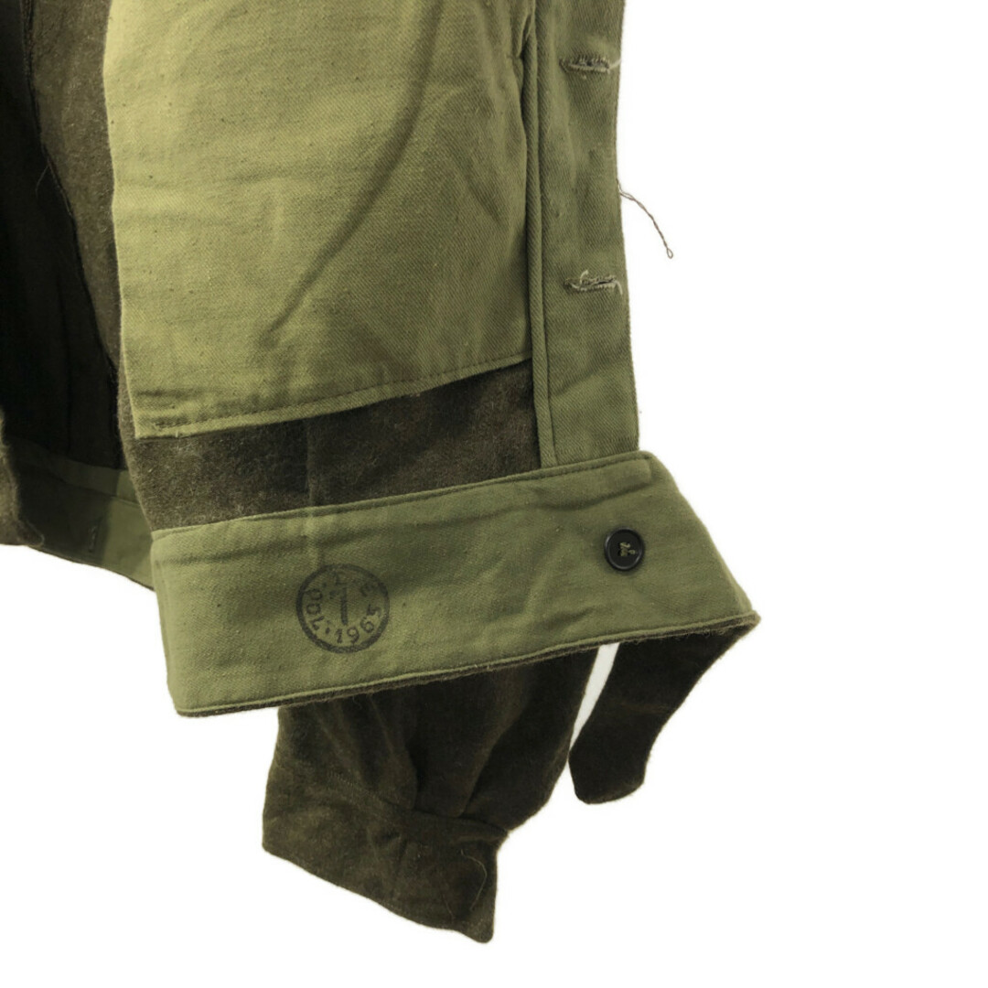 60年代 ギリシャ軍 ウール アイクジャケット ヴィンテージ ミリタリー ユーロ オリーブ (メンズ7) 中古 古着 Q5343 メンズのジャケット/アウター(ミリタリージャケット)の商品写真