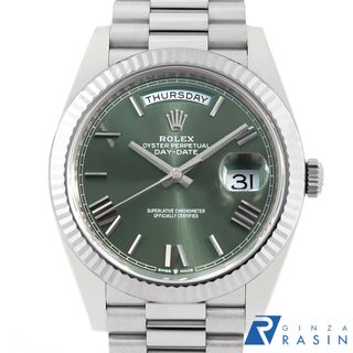 ロレックス(ROLEX)のロレックス デイデイト40 228239 オリーブグリーン ローマ ランダム番 メンズ 中古 腕時計(腕時計(アナログ))