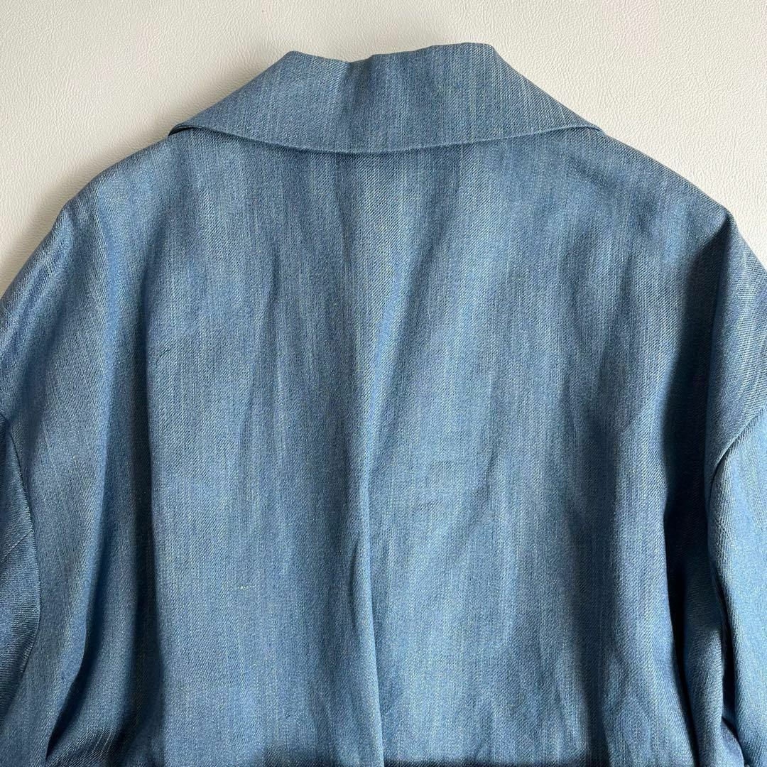 ebure(エブール)の極美品　ebure 2020ss リネン　スプリングコート　定価13万円　ブルー レディースのジャケット/アウター(トレンチコート)の商品写真