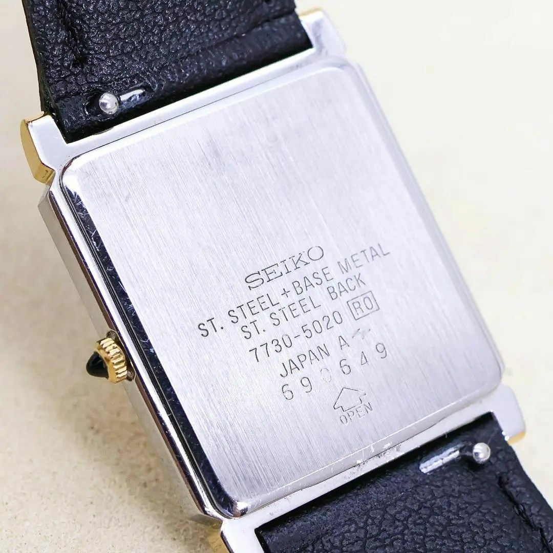 ◇美品 稼働 SEIKO Dolce 腕時計 メンズ 新品電池 レザー u ◇美品 稼働 SEIKO Dolce 腕時計 メンズ 新品電池 レザー u