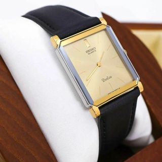 セイコー(SEIKO)の◆美品 稼働 SEIKO Dolce 腕時計 メンズ 新品電池 レザー u(腕時計(アナログ))