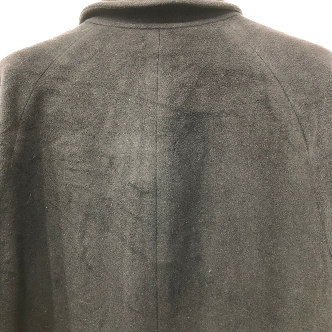 70年代 カナダ製 Aquascutum アクアスキュータム ウール ステンカラーコート ヴィンテージ ネイビー (メンズ 42 S) 中古 古着 Q5351 メンズのジャケット/アウター(ステンカラーコート)の商品写真