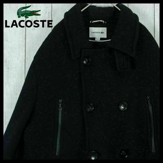 ラコステ(LACOSTE)の【希少】ラコステ コート ダークネイビー XL 入手困難 刺繍ロゴ 一点物(ピーコート)