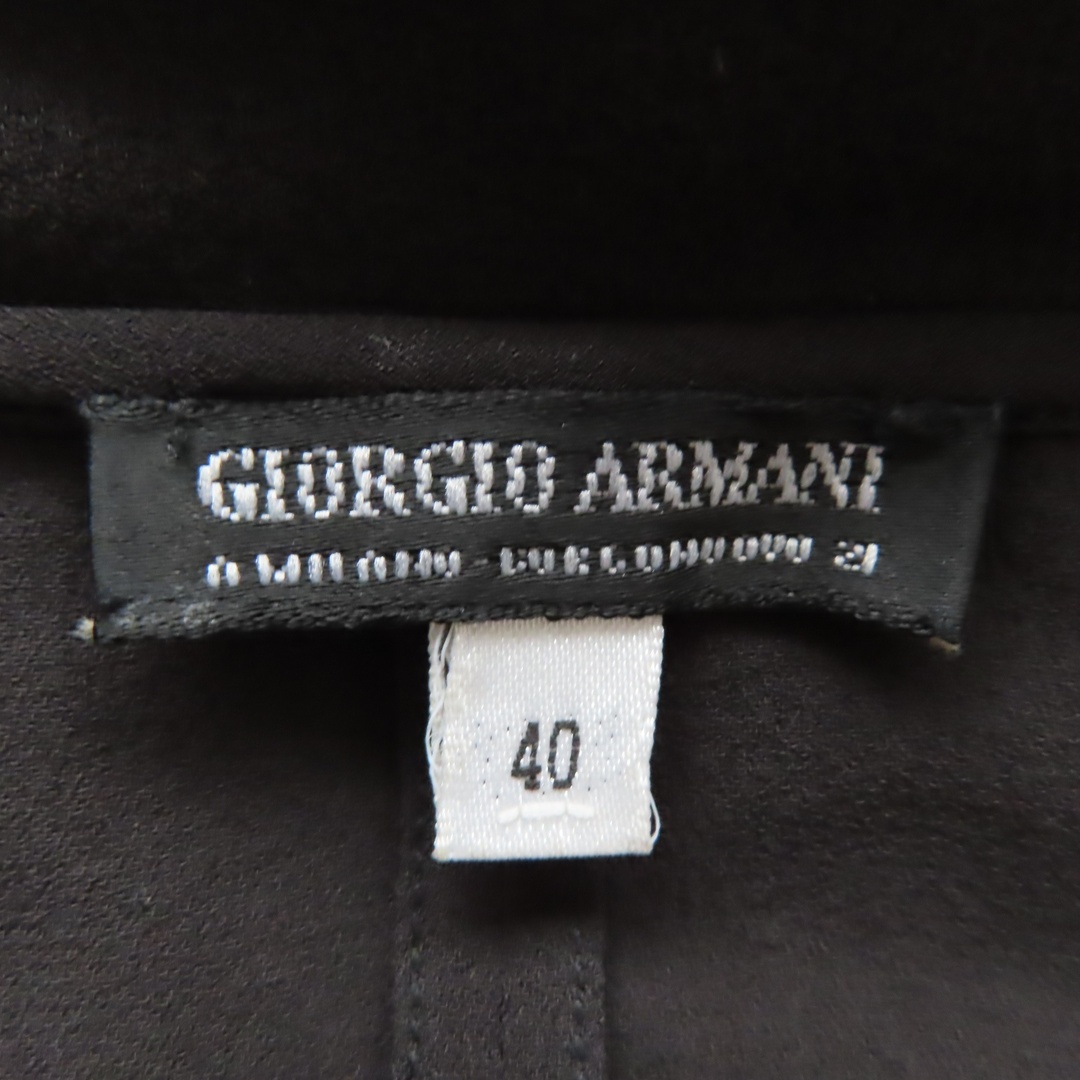 Giorgio Armani(ジョルジオアルマーニ)のM05 GIORGIO ARMANI ジョルジオアルマーニ シルク 長袖 シャツ ブラウス 40 ブラック レディースのトップス(シャツ/ブラウス(長袖/七分))の商品写真