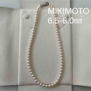 ミキモト(MIKIMOTO)の【美品】MIKIMOTO  ミキモト　ネックレス　6.5-6.0㎜　約43cm(ネックレス)