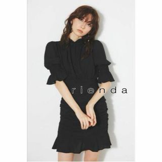 rienda - rienda ギャザーデザインマーメイドミニワンピース 0514