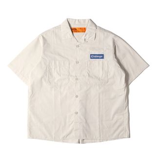 新品 CHALLENGER チャレンジャー シャツ サイズ:S 23SS ワッペン付き オープンカラー ワーク 半袖シャツ S/S WORKER SHIRT ベージュ トップス カジュアルシャツ【メンズ】(シャツ)