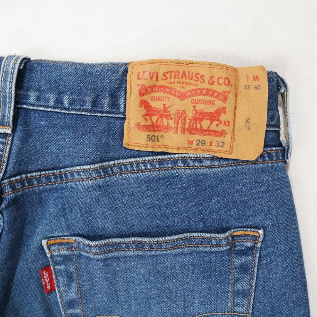 Levi's(リーバイス)のリーバイス 501 レギュラーストレートジーンズ ストレッチデニムW29 M相当 メンズのパンツ(デニム/ジーンズ)の商品写真