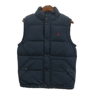 POLO RALPH LAUREN - Polo by Ralph Lauren ポロ ラルフローレン ダウンベスト ワンポイント ネイビー (メンズ S) 中古 古着 Q5366