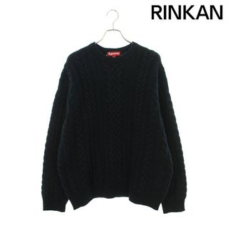 シュプリーム(Supreme)のシュプリーム  23AW  Applique Cable Knit Sweater バックアーチロゴケーブルニット メンズ L(ニット/セーター)