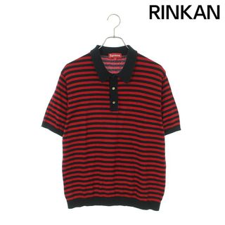 シュプリーム(Supreme)のシュプリーム  18SS  Striped Knit Polo ストライプニット半袖ポロシャツ メンズ M(ポロシャツ)