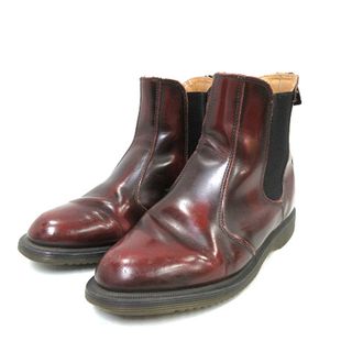 ドクターマーチン(Dr.Martens)のドクターマーチン サイドゴア レザー ショート ブーツ靴 焦げ茶UK4(ブーツ)