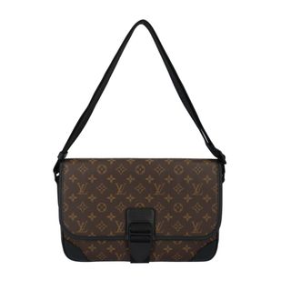 ルイヴィトン(LOUIS VUITTON)のルイヴィトン アーチメッセンジャー モノグラムマカサー ショルダーバッグ モノグラムマカサー M46328 ブラウン メンズ LOUIS VUITTON  中古(ショルダーバッグ)