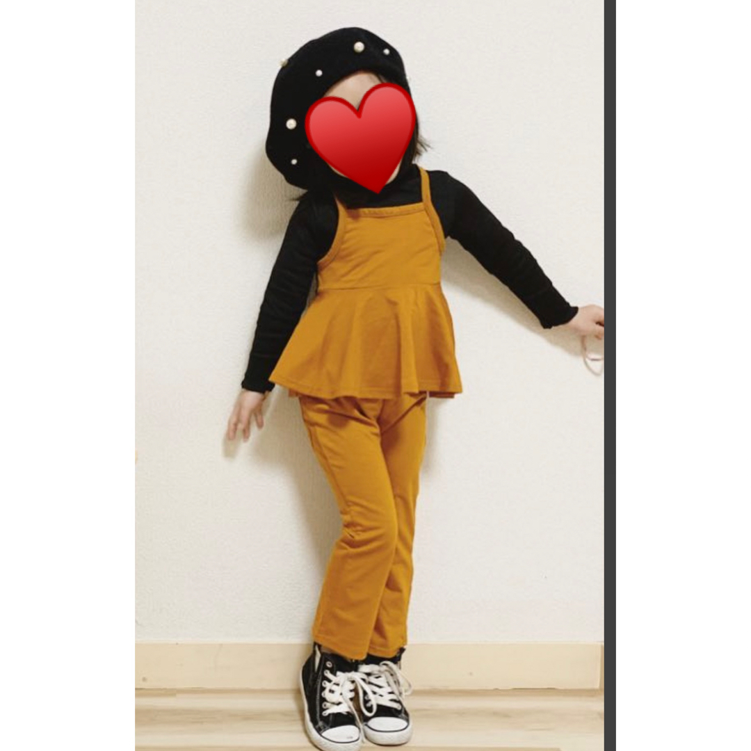 新品　韓国ファッション　セットアップ　100 キッズ/ベビー/マタニティのキッズ服女の子用(90cm~)(Tシャツ/カットソー)の商品写真