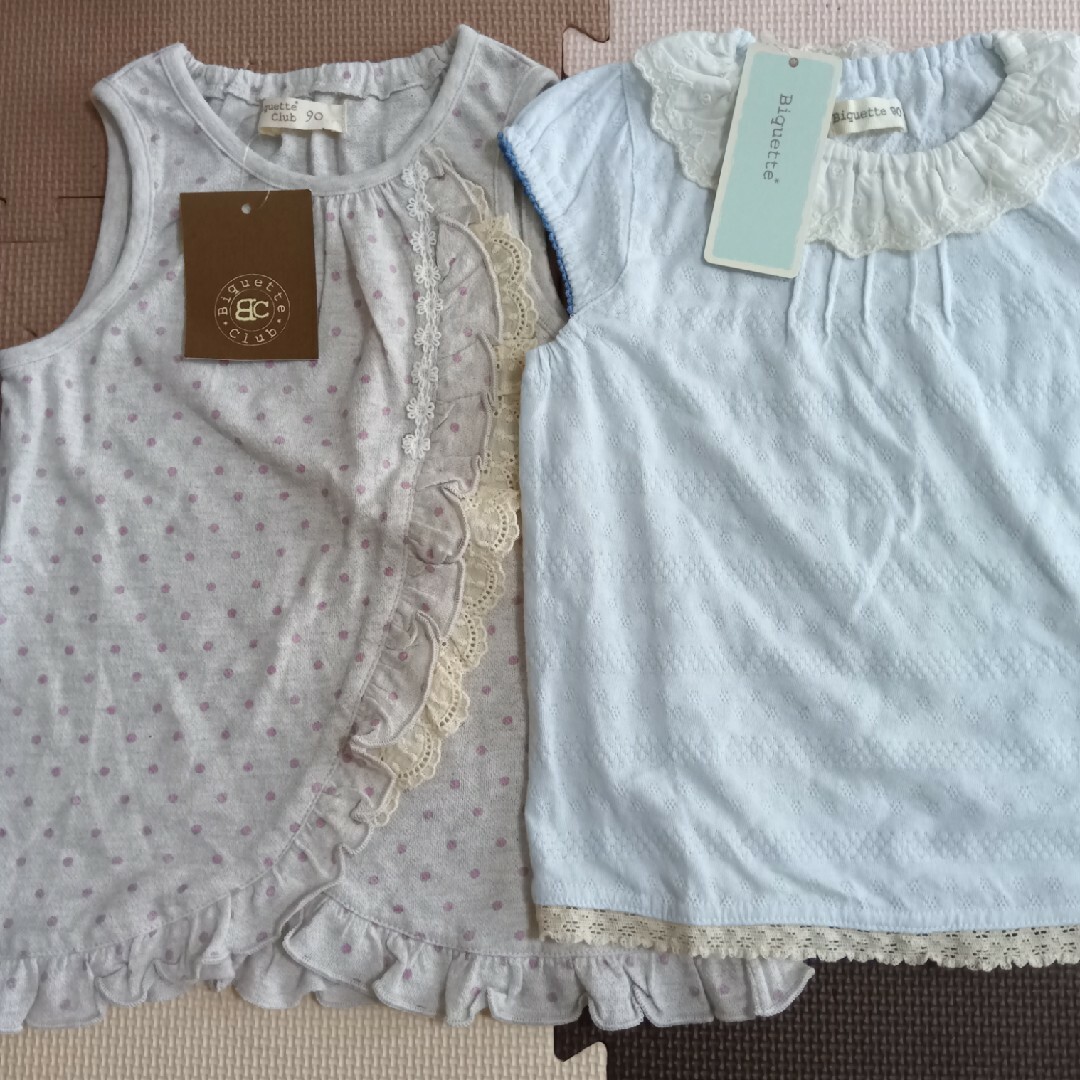 キムラタン(キムラタン)のキムラタン、タンクトップ、２枚 キッズ/ベビー/マタニティのキッズ服女の子用(90cm~)(Tシャツ/カットソー)の商品写真