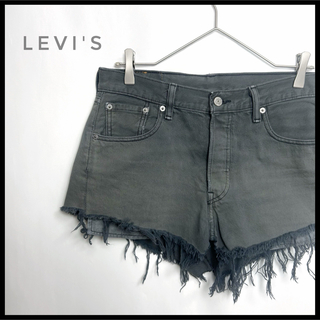 リーバイス(Levi's)のLevi's 501 リメイク加工　ショートミニスカート　切りっぱなし　フリンジ(ミニスカート)