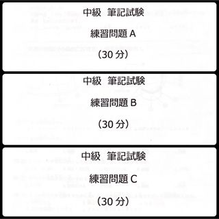 即日発送 JNA ジェルネイル 技能検定試験中級問題 全60問過去問ABCセット(ネイル用品)