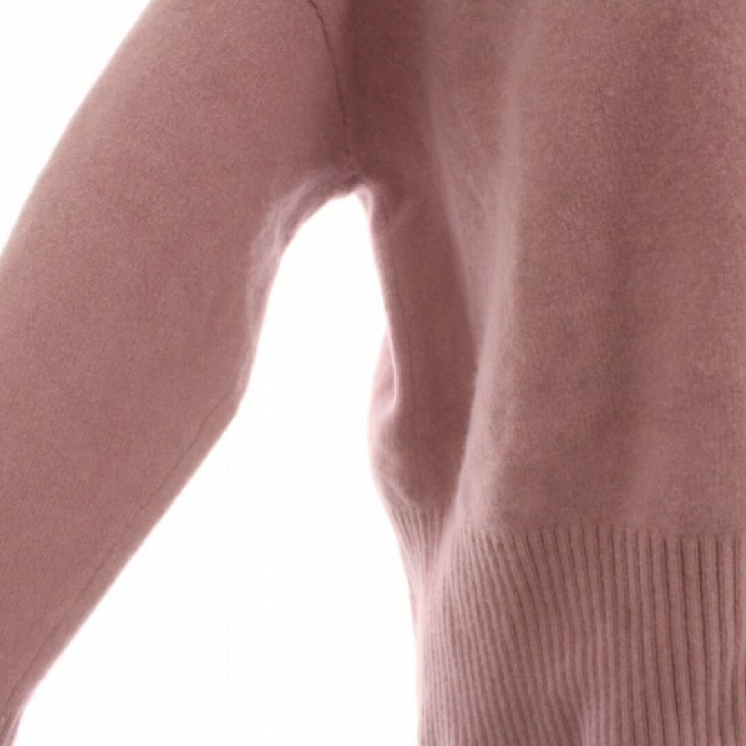 PLST(プラステ)のプラステ ウールカシミヤブレンドクルーネックバックスリットニット 長袖 ピンク レディースのトップス(ニット/セーター)の商品写真