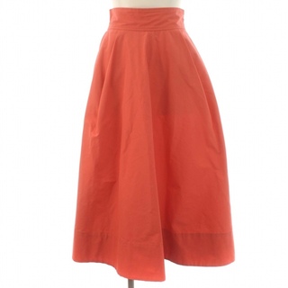 エレンディーク グログランタックスカート フレア ギャザー 01 オレンジ(ロングスカート)