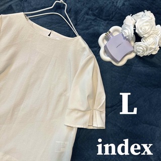 インデックス(INDEX)のindex インデックス タックスリーブ ブラウス 無地 シャツ 白 5d31(シャツ/ブラウス(半袖/袖なし))