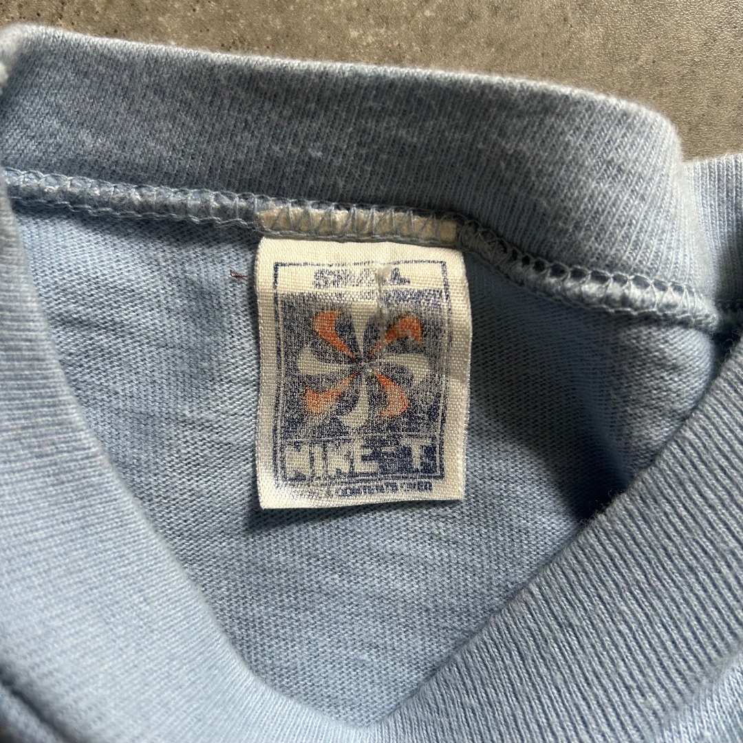 NIKE - 70s ナイキ 風車ロゴ tシャツUSA製 ライトブルー S 風車タグ