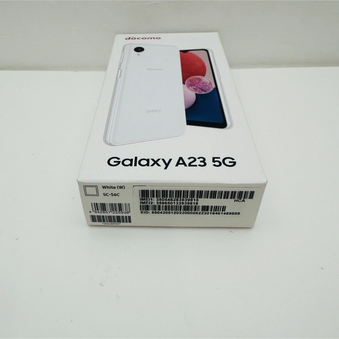 Galaxy(ギャラクシー)のSAMSUNG Galaxy A23 5G SC-56C ホワイト スマホ/家電/カメラのスマートフォン/携帯電話(スマートフォン本体)の商品写真