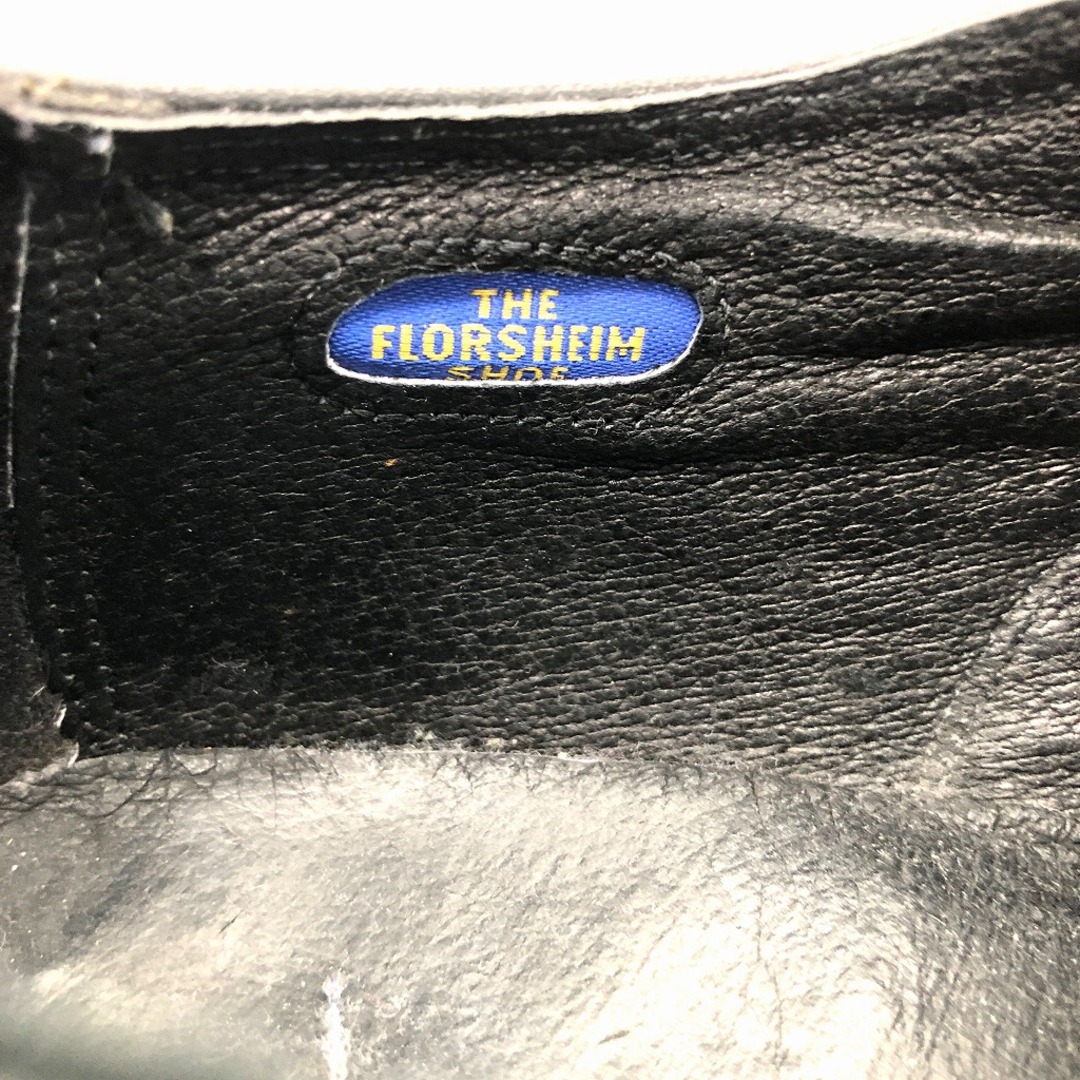 80年代 FLORSHEIM フローシャイム ウィングチップ レザーシューズ ダークレッド (メンズ 9 E) 中古 古着 KA0905 メンズの靴/シューズ(ドレス/ビジネス)の商品写真