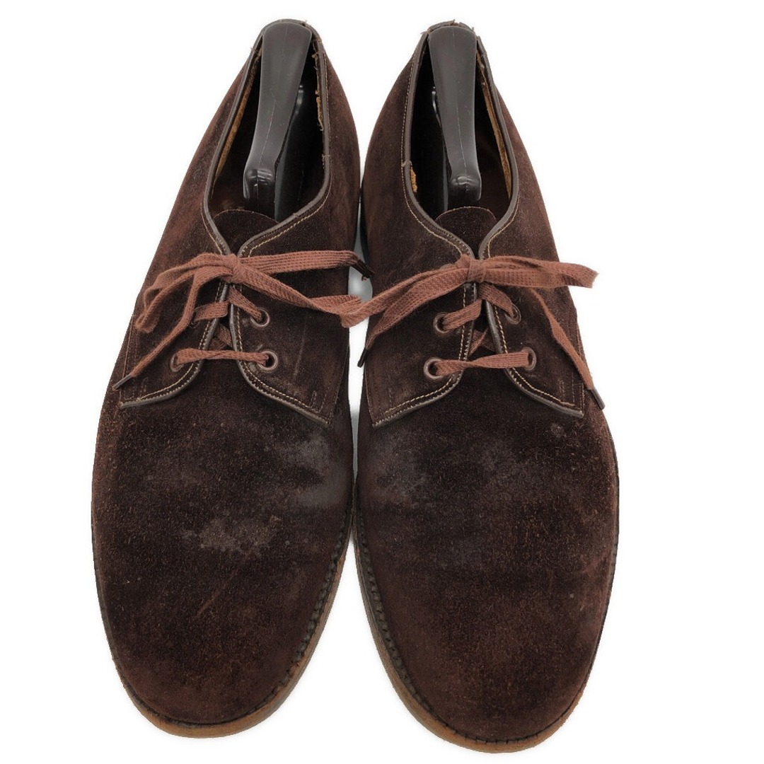 70年代 イングランド製 K shoes プレーントゥ スエード レザーシューズ ダークブラウン (メンズ 26～26.5cm相当) 中古 古着 KA0916 メンズの靴/シューズ(その他)の商品写真