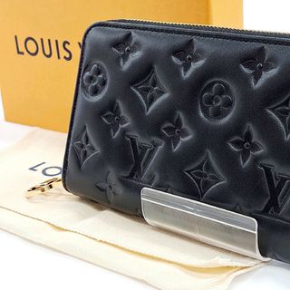 ルイヴィトン(LOUIS VUITTON)のルイヴィトン ジッピーウォレット モノグラム エンボス 長財布 黒 箱付(財布)