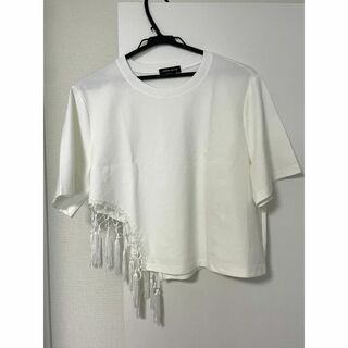 アーバンレヴィヴォ URBAN REVIVO かわいい白いTシャツ XL(Tシャツ(半袖/袖なし))