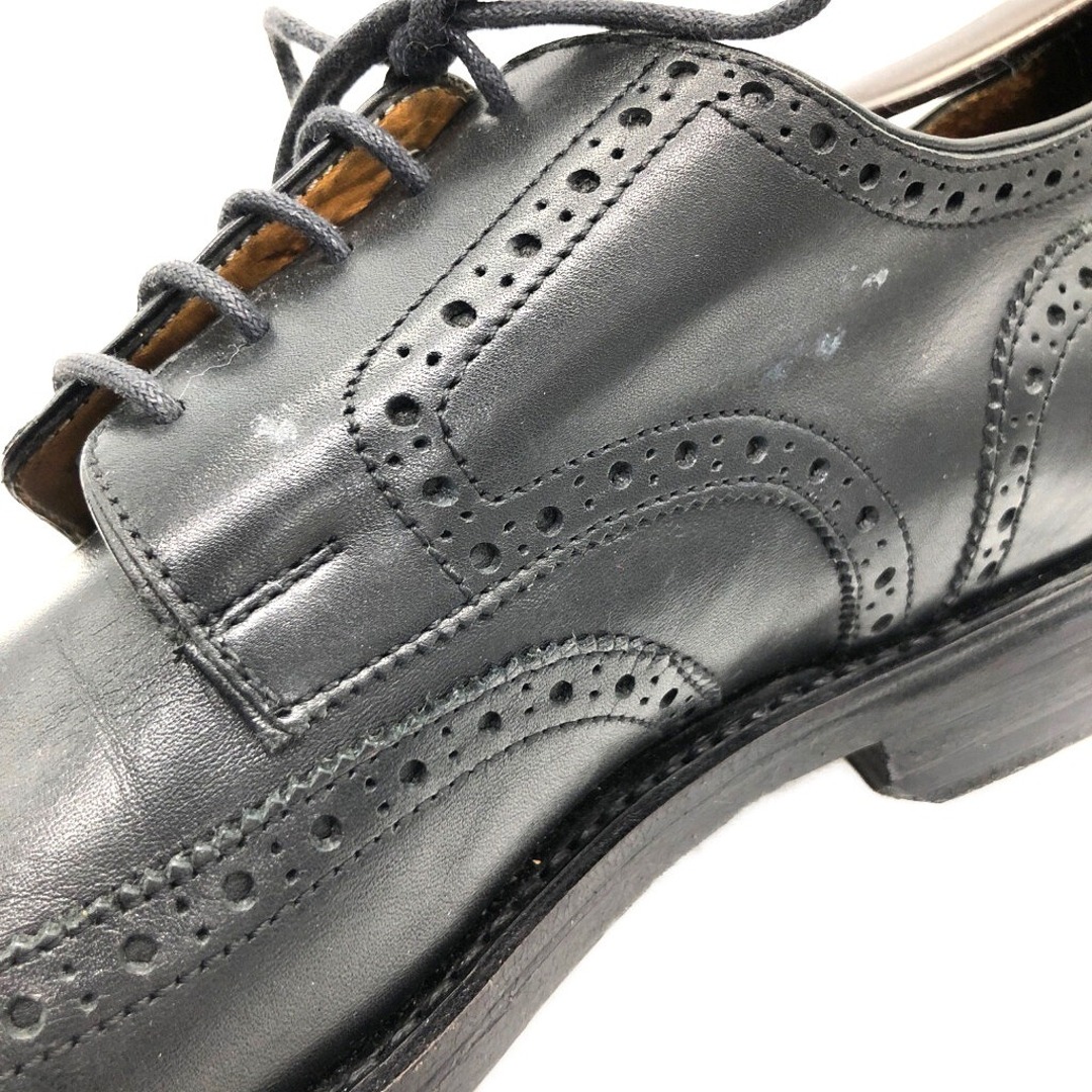 PRIME SHOES ウィングチップ レザーシューズ ブラック (メンズ 7 1/2) 中古 古着 KA0960 メンズの靴/シューズ(ドレス/ビジネス)の商品写真