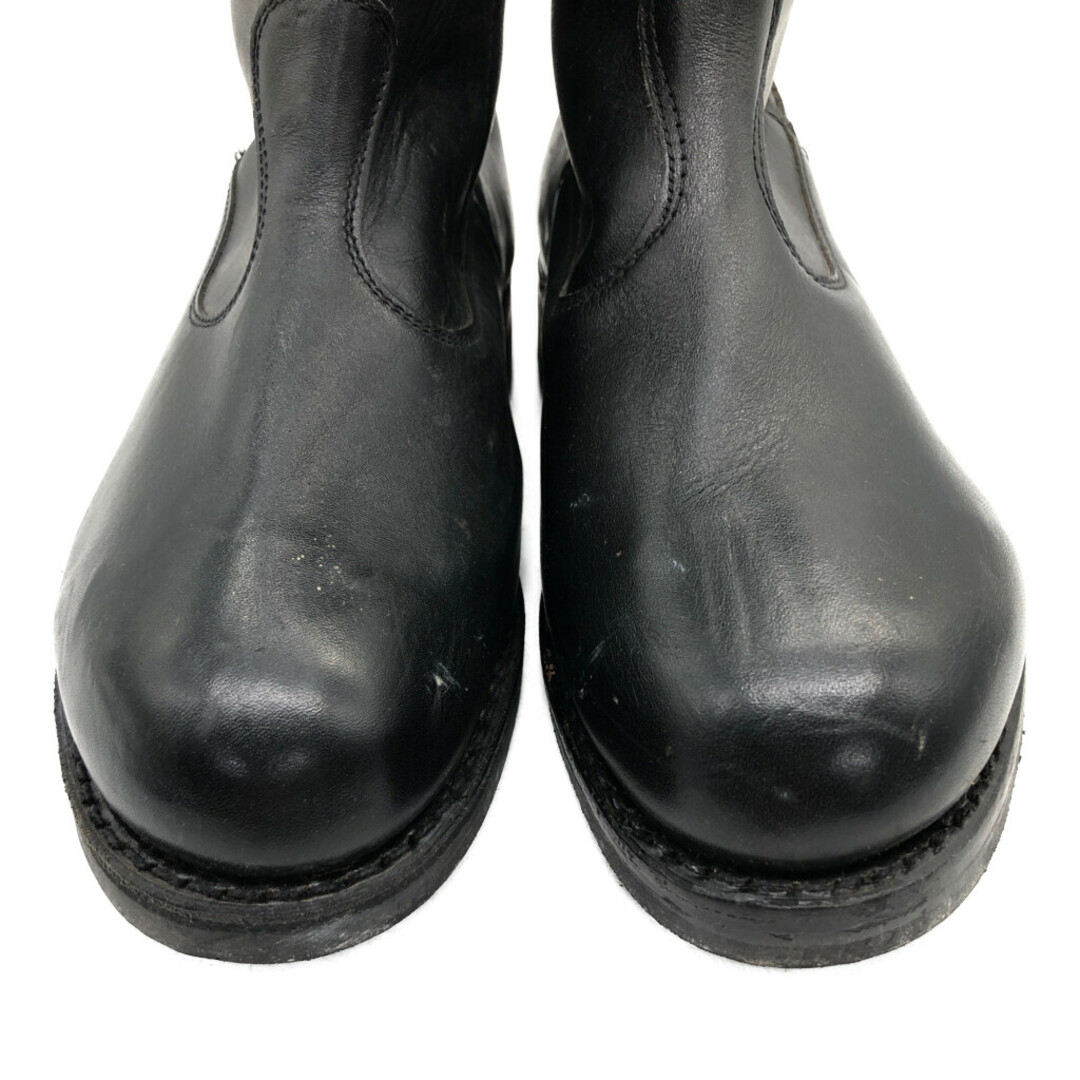 2バックル バイクブーツ ブーツ 本革 ミリタリー ブラック (メンズ 26cm) 中古 古着 KA0970 メンズの靴/シューズ(ブーツ)の商品写真