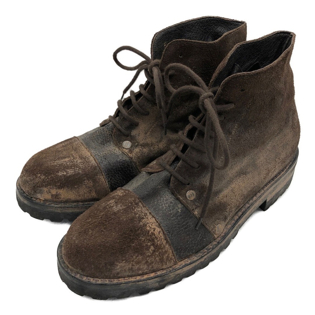 GAS レースアップ スウェード ブーツ ブラウン (メンズ 42) 中古 古着 KA975 メンズの靴/シューズ(ブーツ)の商品写真