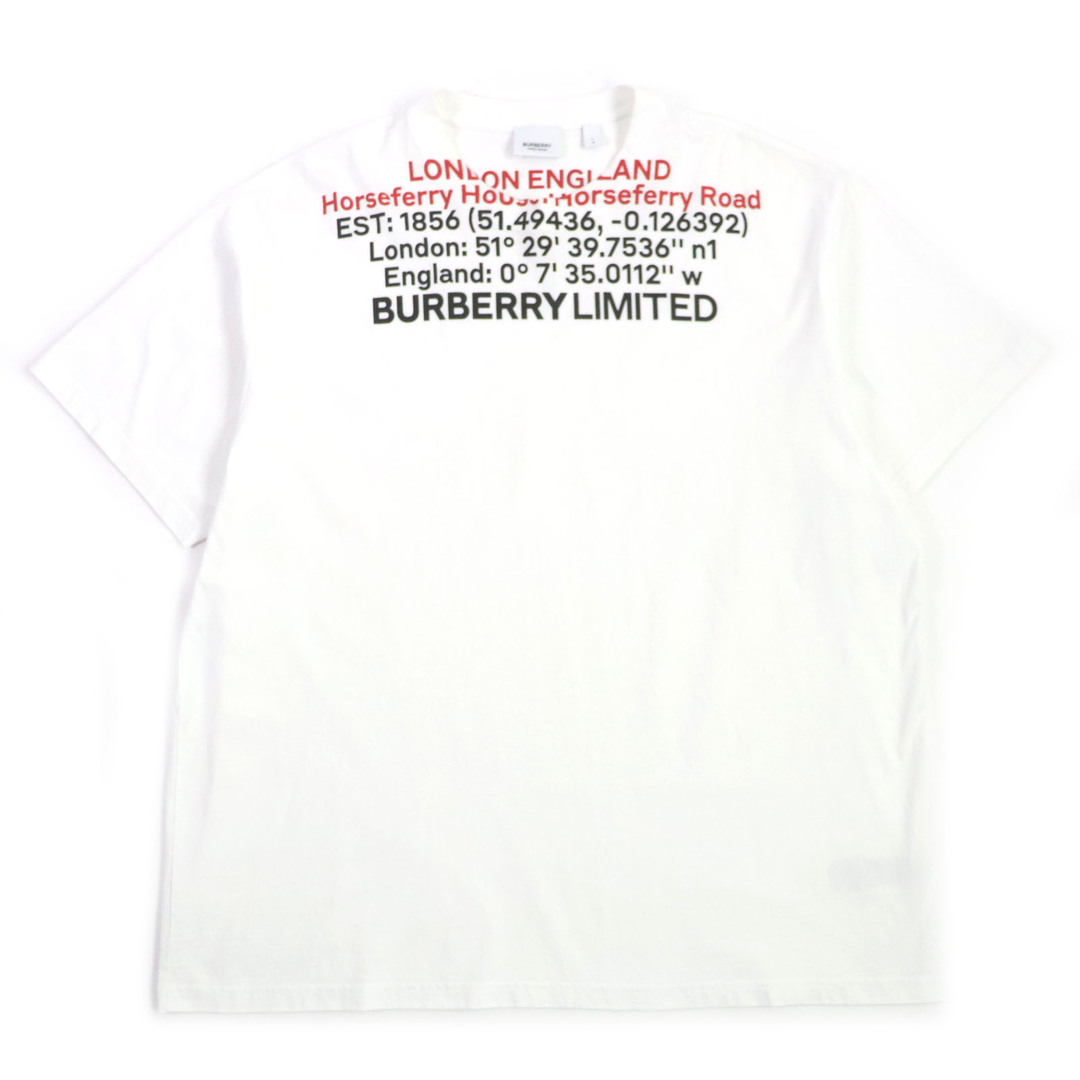 BURBERRY(バーバリー)の極美品▼BURBERRY バーバリー 22SS 8048323 コットン100% ロケーションプリント クルーネック 半袖Ｔシャツ ホワイト L 正規品 メンズのトップス(Tシャツ/カットソー(半袖/袖なし))の商品写真