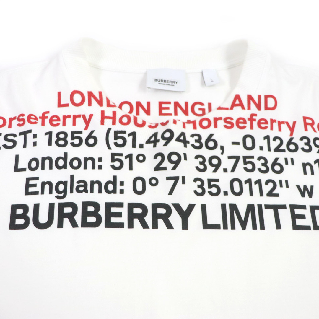 BURBERRY(バーバリー)の極美品▼BURBERRY バーバリー 22SS 8048323 コットン100% ロケーションプリント クルーネック 半袖Ｔシャツ ホワイト L 正規品 メンズのトップス(Tシャツ/カットソー(半袖/袖なし))の商品写真