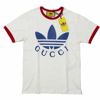 Gucci - 美品 22SS グッチ アディダス トレフォイル ロゴプリント Tシャツ