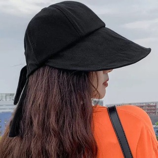 【残りわずか】 帽子 黒 レディース UVカット アウトドア 紫外線カット 韓国(キャップ)