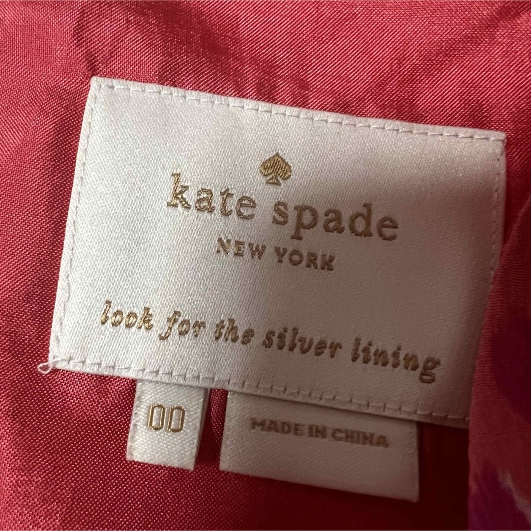 kate spade new york(ケイトスペードニューヨーク)のケイトスペード  シフォンワンピース　シルク　ピンク　ドット レディースのワンピース(ミニワンピース)の商品写真