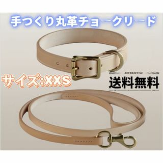 《新品.  未使用》首輪・リードセット  犬 首輪 リード  サイズ   XXS(犬)