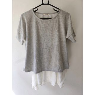 M レイヤードシフォン 半袖(Tシャツ(半袖/袖なし))