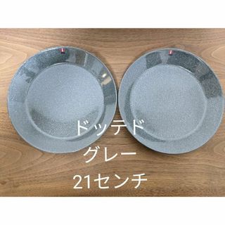 イッタラ(iittala)のイッタラ　ティーマ　ドッテドグレー　プレート　21㎝　2枚　新品(食器)