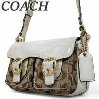 コーチ(COACH)のコーチ COACH ショルダーバッグ クロスボディバッグ 白 ダブルポケット 鞄(ショルダーバッグ)