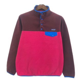 パタゴニア(patagonia)のpatagonia パタゴニア SYNCHILLA シンチラ スナップT フリースジャケット アウトドア ピンク (レディース M) 中古 古着 Q5911(その他)