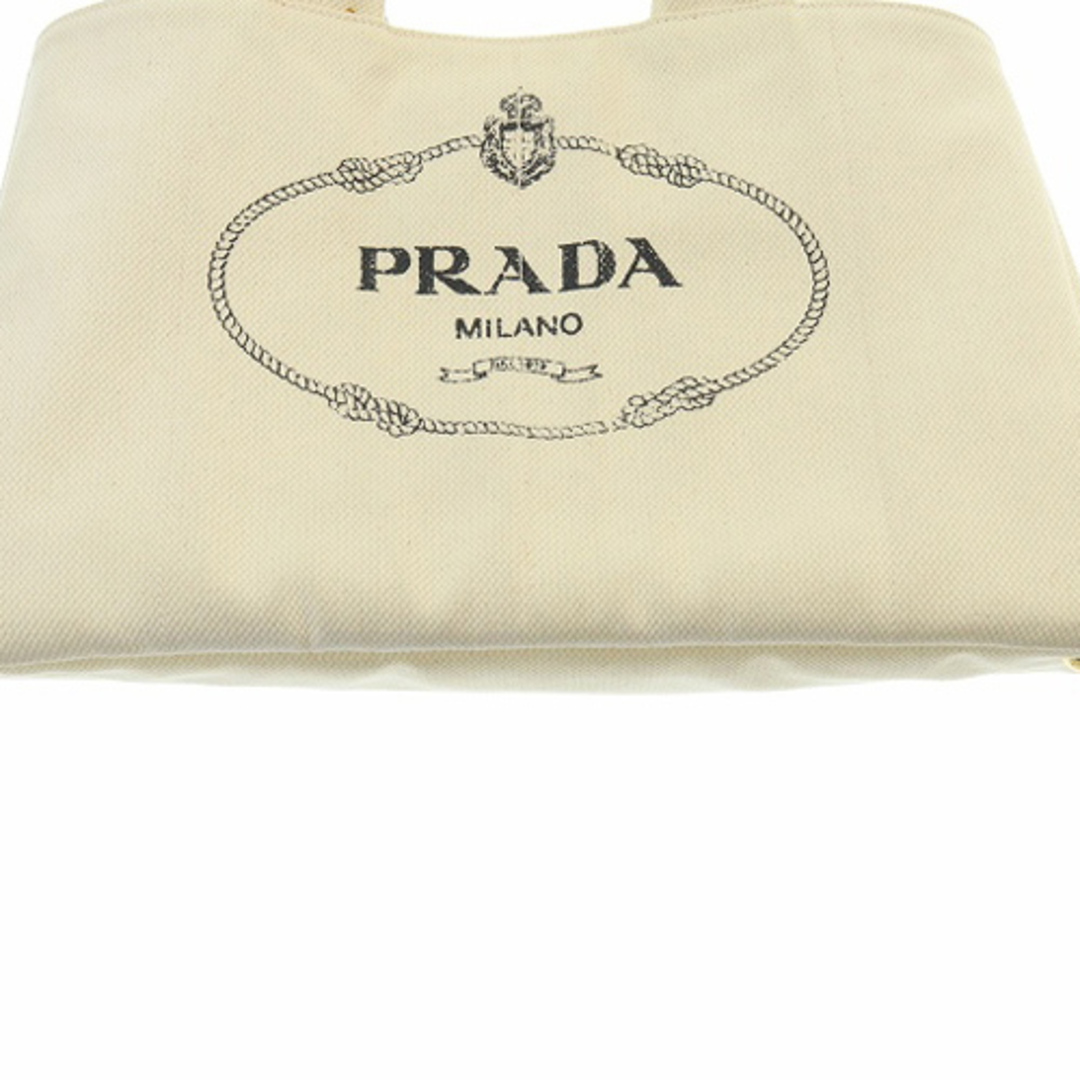 PRADA(プラダ)のプラダ カナパL キャンバス トートバッグ ハンドバッグ 白 ホワイト レディースのバッグ(トートバッグ)の商品写真