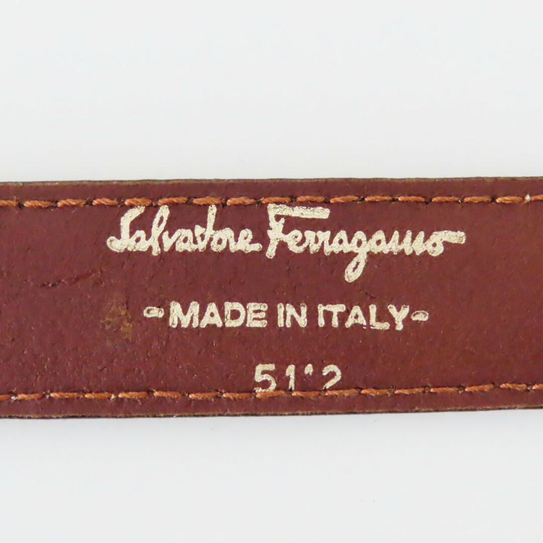 Salvatore Ferragamo(サルヴァトーレフェラガモ)のS05 Salvatore Ferragamo サルヴァトーレフェラガモ ガンチーニ レザー ベルト 70 ブラウン/ゴールド レディースのファッション小物(ベルト)の商品写真