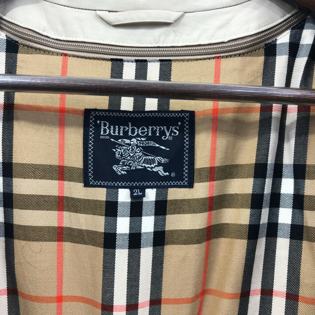 BURBERRY(バーバリー)の80年代 日本製 Burberrys バーバリーズ ステンカラーコート ダウンライナー 大きいサイズ ベージュ (メンズ 2XL) 中古 古着 Q5912 メンズのジャケット/アウター(トレンチコート)の商品写真